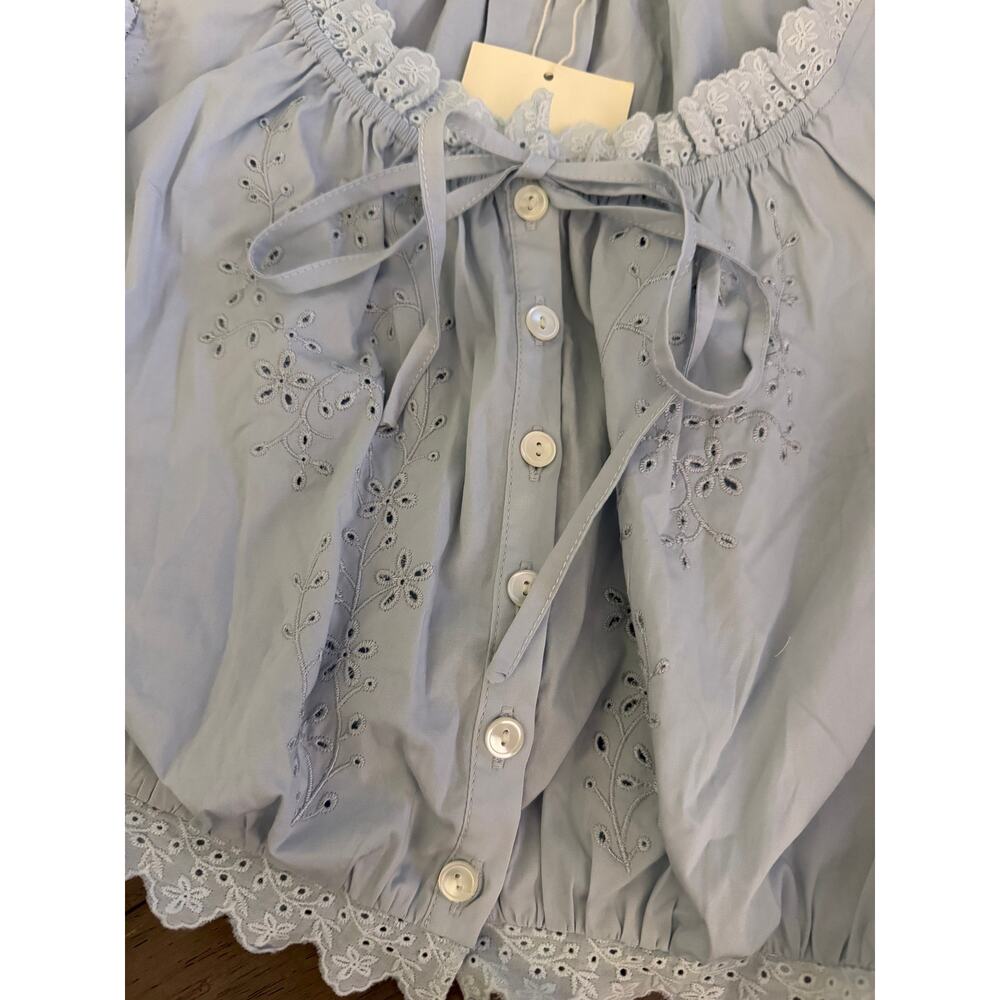 sorella Shelby Cotton Top light blue size XS $172 - Picture 6 of 7